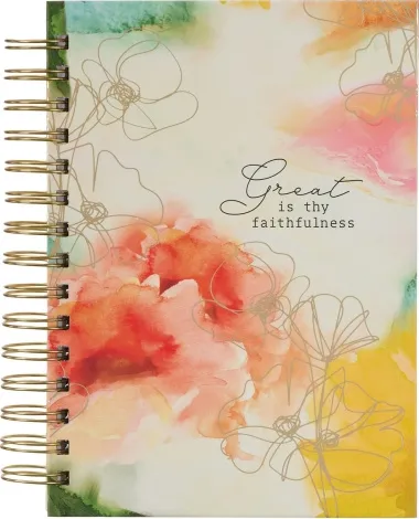 Notizbuch - Great is thy faithfulness / Gross ist deine Treue - mit Spiralbindung, pastell,...