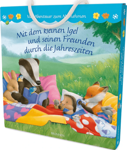 Mit dem kleinen Igel und seinen Freunden durch die Jahreszeiten (4 Bücher im Set -  Vier...