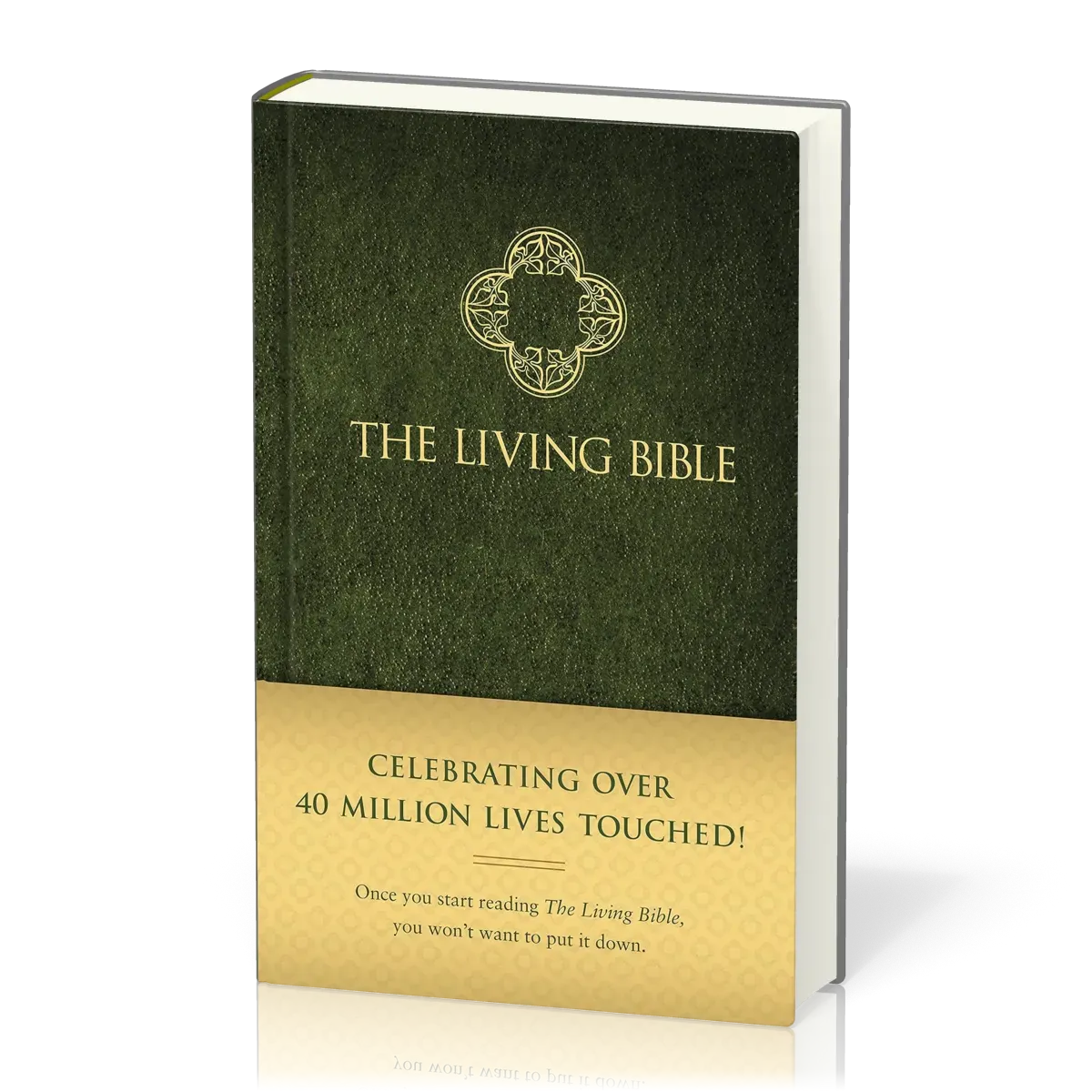 Englisch, Bibel The Living Bible, matellierter Umschlag, grün