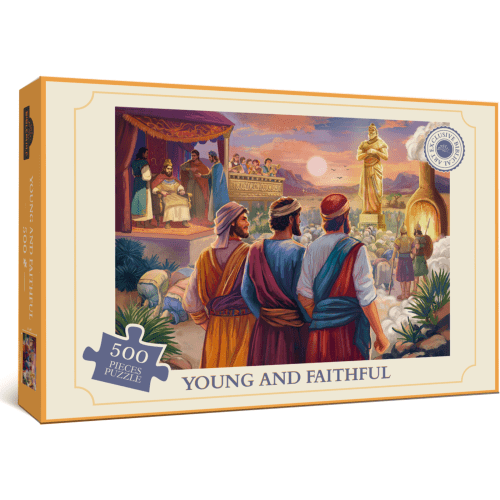 Puzzle 500 pièces "Young and Faithful" - Les amis de Daniel refusent d'adorer la statue du roi
