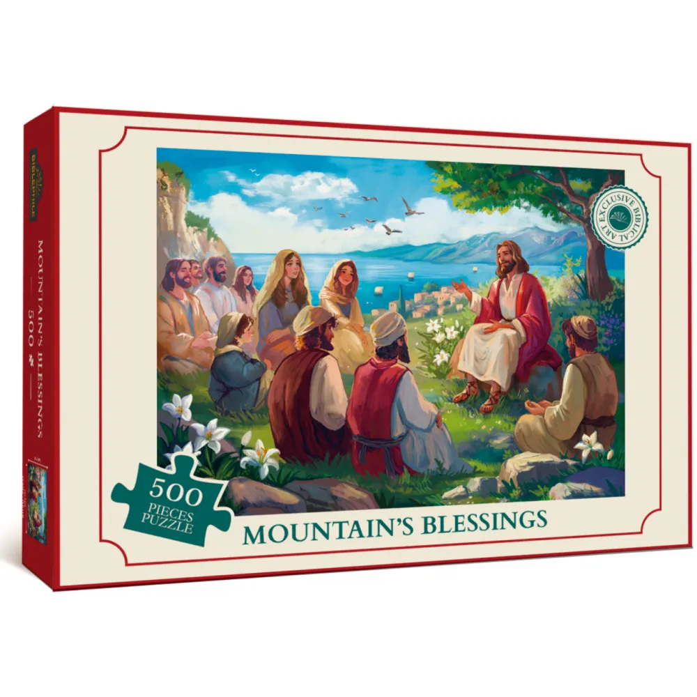 Puzzle à 500 pièces "mountain's blessings" - Jesus: sermont sur la montagne