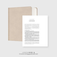 NeÜ bibel.heute Liebezurbibel - Flexibler Kunstledereinband - beige/hell mit Schreibrand