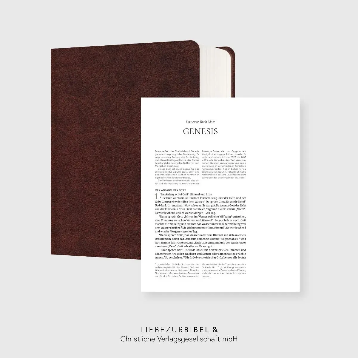 NeÜ bibel.heute Liebezurbibel - Flexibler Kunstledereinband - braun/dunkel mit Schreibrand