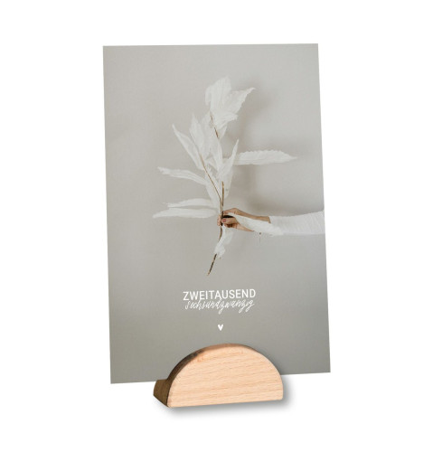 Kalender Zweitausendsechsundzwanzig - Tischkalender mit Holzaufsteller