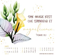 Mon fidèle soutien - Calendrier de table