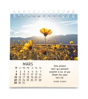 Au cœur du jour - calendrier de table avec citations
