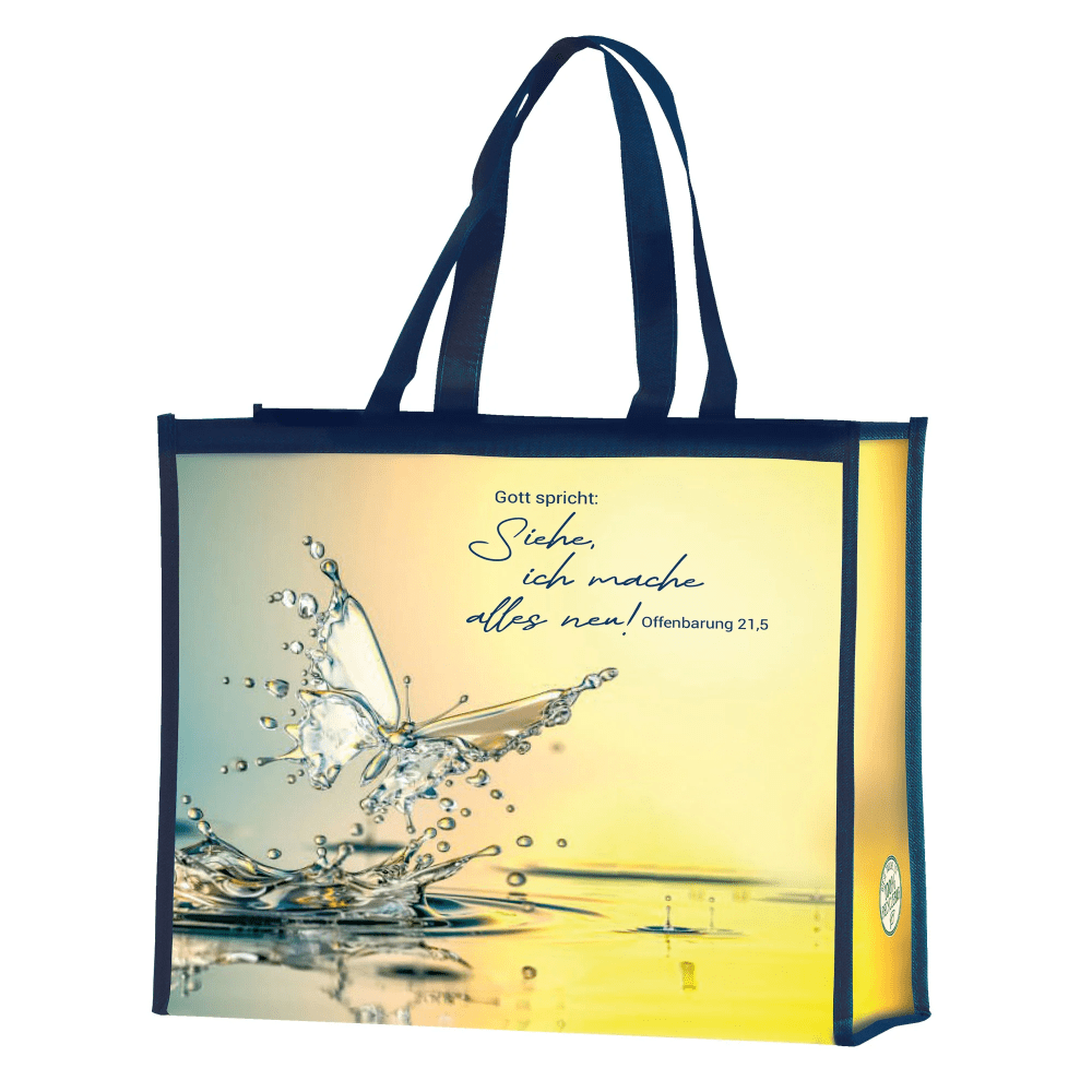 Gott spricht: Siehe, ich mache alles neu - Foto-Motiv - Einkaufstasche - Jahreslosung 2026