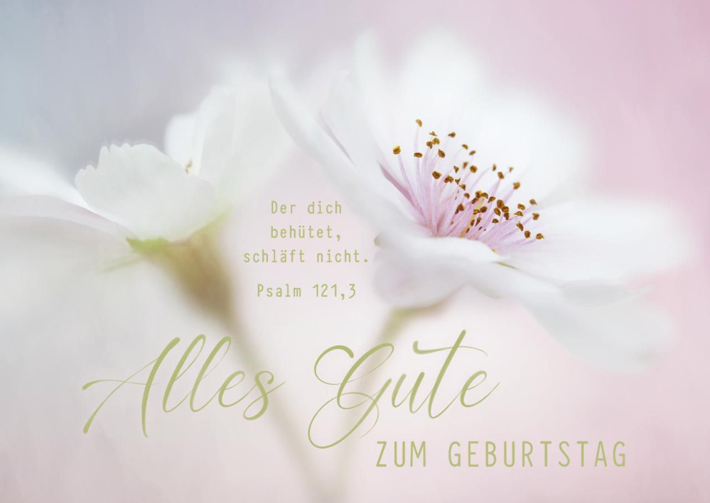 Postkarten Alles Gute zum Geburtstag - Psalm 121,3