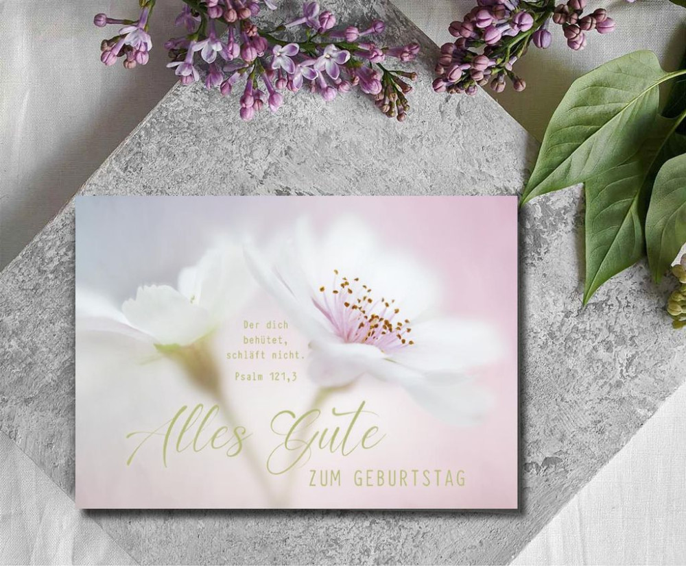 Postkarten Alles Gute zum Geburtstag - Psalm 121,3