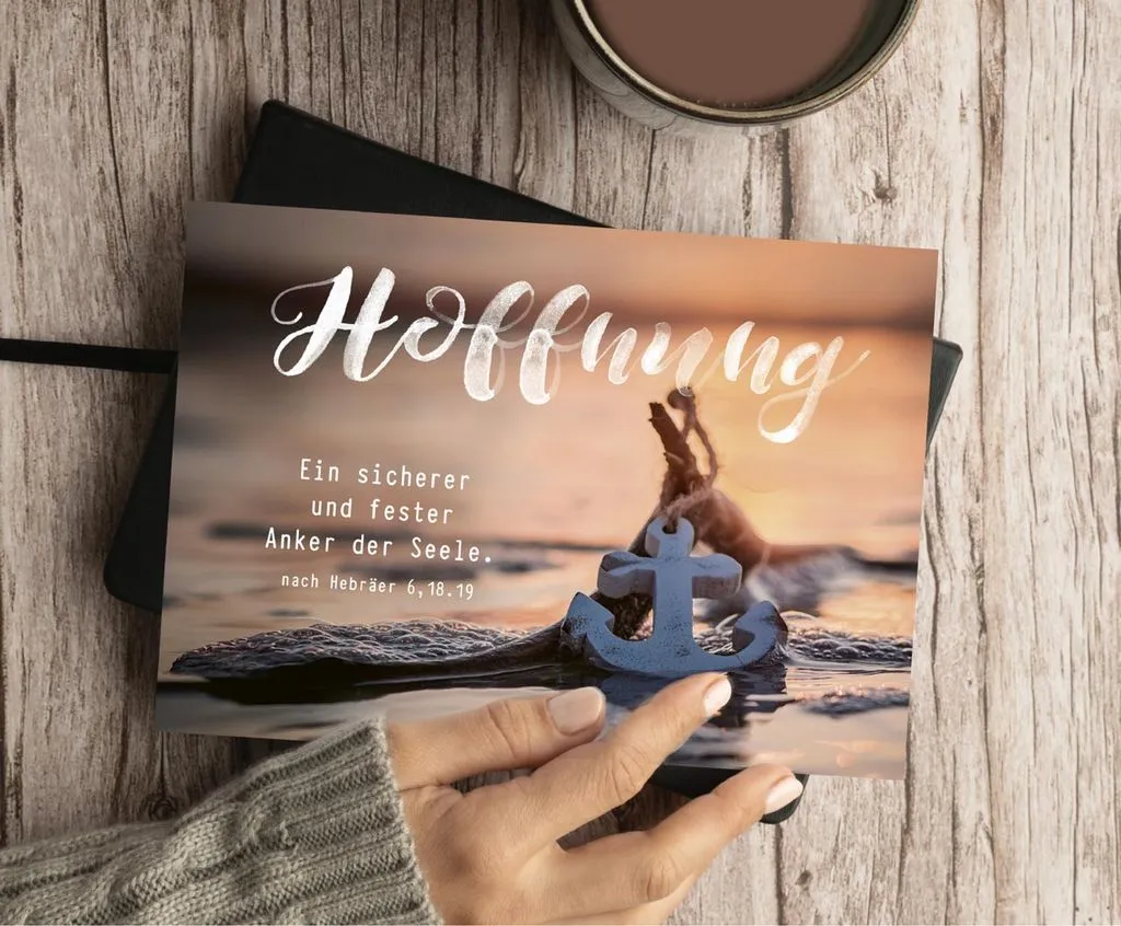 Postkarten Hoffnung - nach Hebräer 6, 18.19