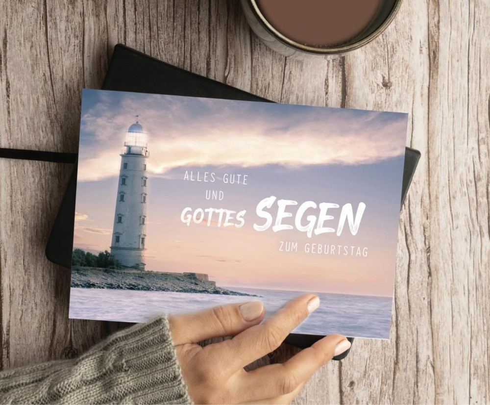 Postkarten Leuchtturm Alles Gute - 4. Mose 6,24