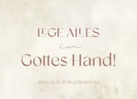 Postkarten Lege Alles in Gottes Hand - Jesaja 41,10