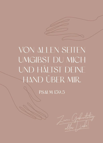 Postkarten alles Liebe - PSALM 139.5