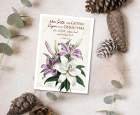 Postkarten Lilien - 4. Mose 6.24