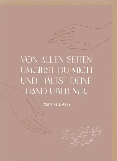 Faltkarten alles Liebe - PSALM 139,5