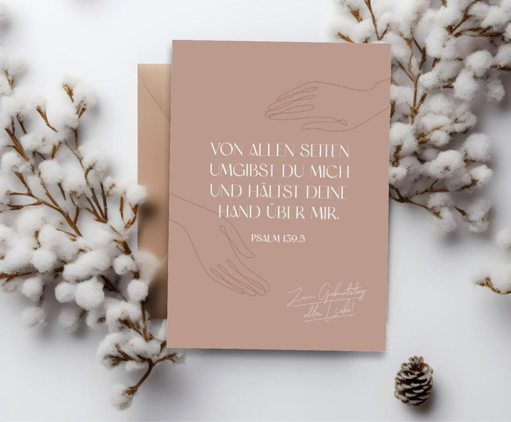 Faltkarten alles Liebe - PSALM 139,5