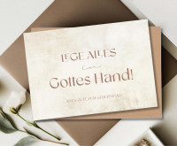 Faltkarte Lege Alles in Gottes Hand - Jesaja 41,10