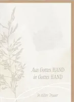 Faltkarte Trauer - Aus Gottes HAND in Gottes HAND - Psalm 73, 23-25