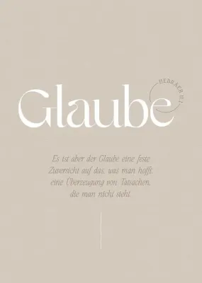Poster Fatzer Motive Glaube DIN A4 - Hebräer 11:11