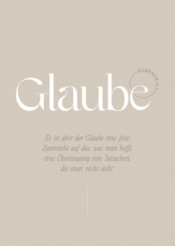 Poster Fatzer Motive Glaube DIN A4 - Hebräer 11:11