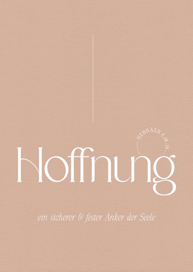 Poster Fatzer Hoffnung DIN A4 - Hebräer 6:18-19