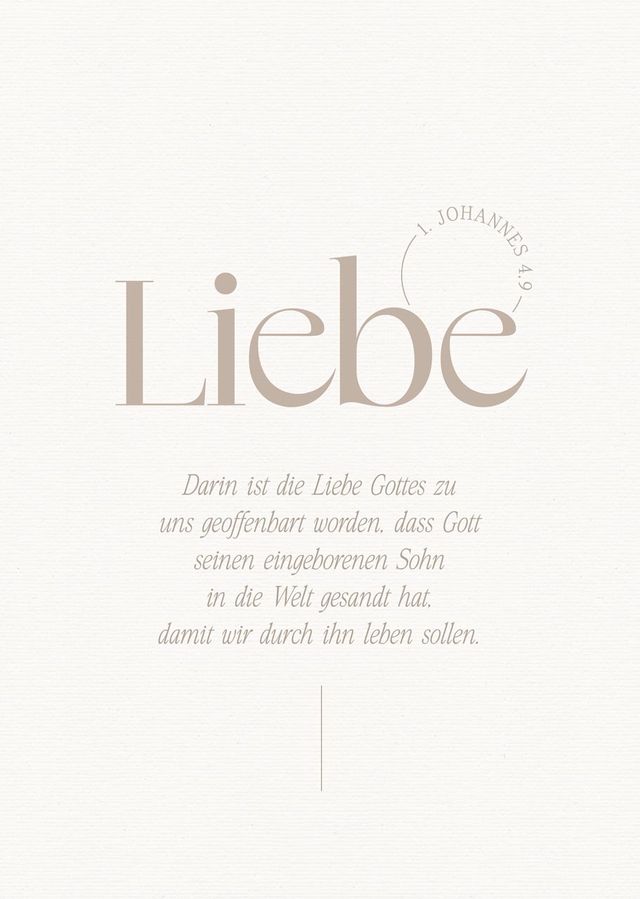 Poster Fatzer Liebe DIN A4 - 1.Johannes 4:9