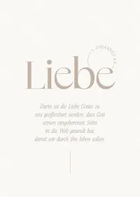 Poster Fatzer Liebe DIN A4 - 1.Johannes 4:9