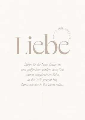 Poster Fatzer Liebe DIN A4 - 1.Johannes 4:9