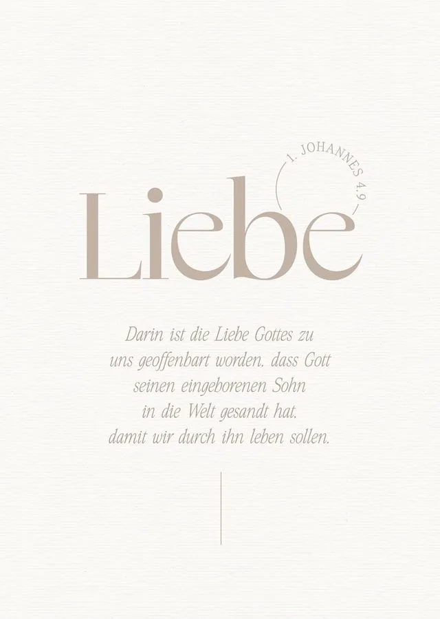 Poster Fatzer Liebe DIN A3 - 1.Johannes 4:9