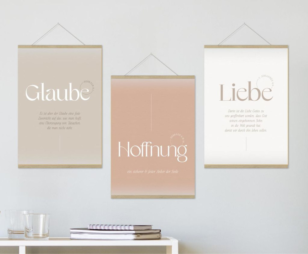 Poster Fatzer Glaube, Hoffnung, Liebe DIN A3 3er Set