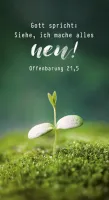 Metallschild Jahreslosung 2026 Pflanze - Offenbarung 21,5