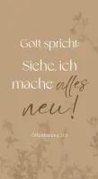 Metallschild Jahreslosung 2026 Fatzer alive - Offenbarung 21,5
