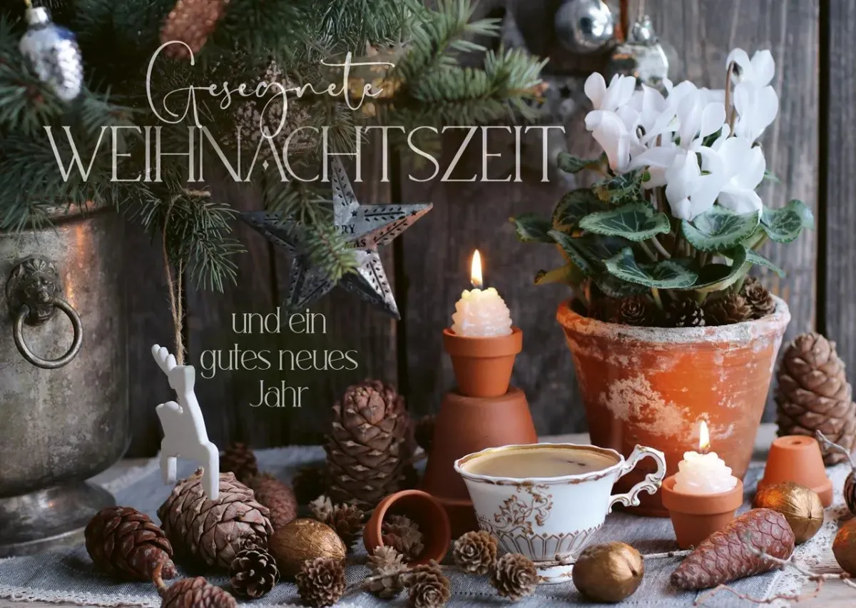 Postkarten Weihnachtszeit Kerzen - 1. Johannes 4,9