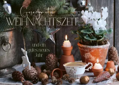 Postkarten Weihnachtszeit Kerzen - 1. Johannes 4,9