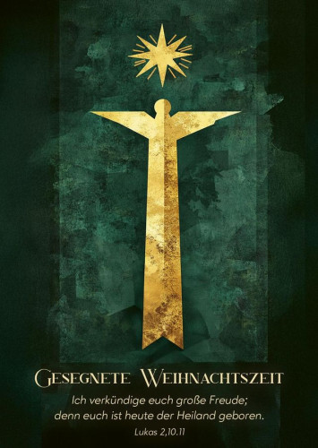 Postkarten Weihnachtszeit Engel - Lukas 2, 10.11
