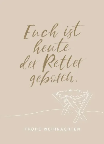 Postkarten Frohe Weihnachten - Lukas 2,11