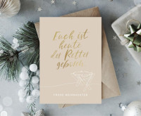 Faltkarte Frohe Weihnachten Krippe - Lukas 2,11