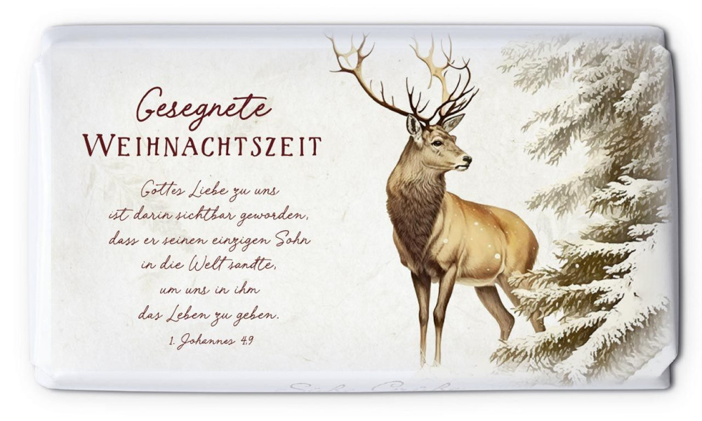 Schokolade Weihnachtszeit - 1. Johannes 4:9