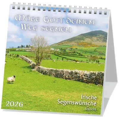 Möge Gott deinen Weg segnen - Irische Segenswünsche - Postkartenkalender