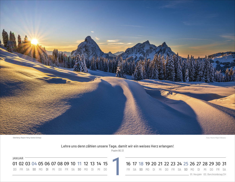 Schweizer Bildkalender - Deutsch, Wandkalender