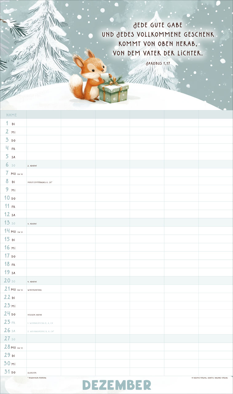 Mein Familienplaner - Wandterminkalender