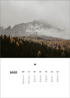 Kalender Zweitausendsechsundzwanzig - Tischkalender mit Holzaufsteller