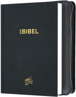 Schlachter 2000 Standardausgabe mit Echtleder-Bibelhülle - Hülle in leicht genarbten Echtleder...