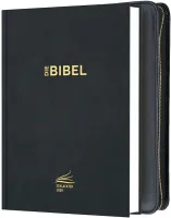 Schlachter 2000 Standardausgabe mit Echtleder-Bibelhülle - Hülle in leicht genarbten Echtleder...