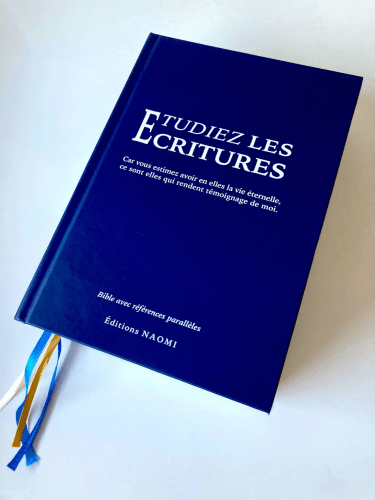 Bible Darby 2018 à références parallèles - Etudiez les Ecritures - Reliée rigide bleue, 4 rubans...