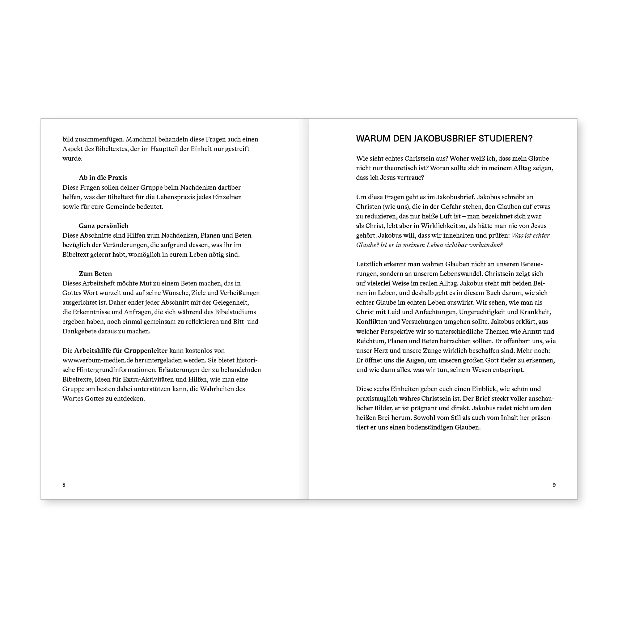 Jakobus (Arbeitsheft) - Reihe Die Bibel erklärt