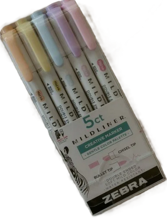 Zebra Mildliner Highlighter "Frühling" - (Filzstifte können durchdrücken je nach Gebrauch!)