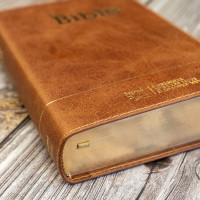 Bible Segond 21 compacte (Premium Style) - couverture souple, cuir brun, avec tranches dorées