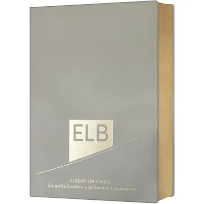 Elberfelder Bibel - Leder Grau mit Goldschnitt - Die große Studien- und Kommentarausgabe