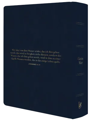 Schlachter Liebezurbibel (Schreibrandbibel Fons Vitae) - Flexibler Kunstledereinband - Blau mit...